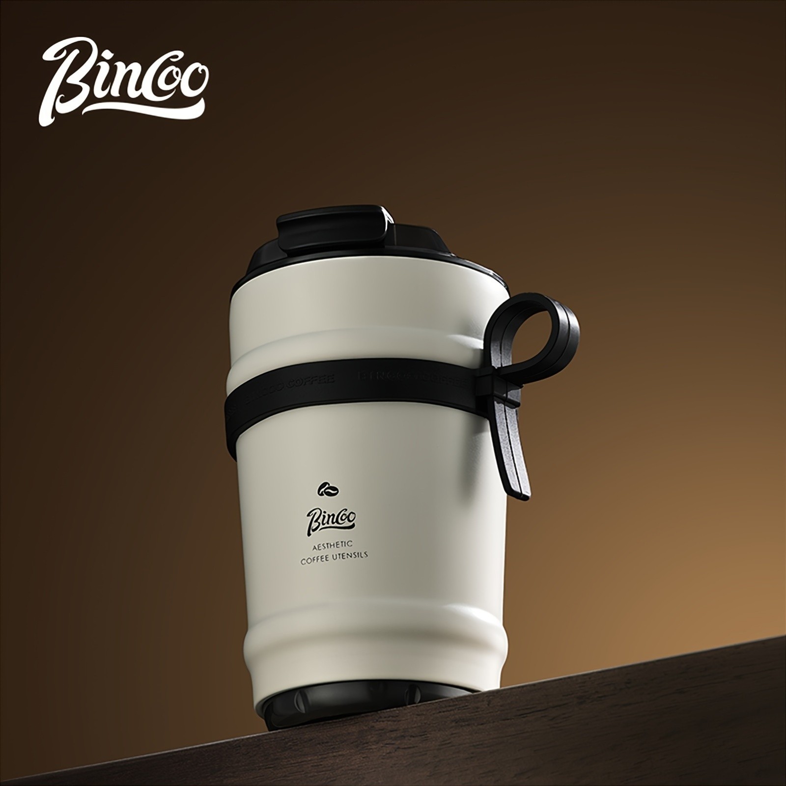 Bincoo Ceramic Liner Travel Mug – 316 Stainless Steel Coffee Cup with Lid