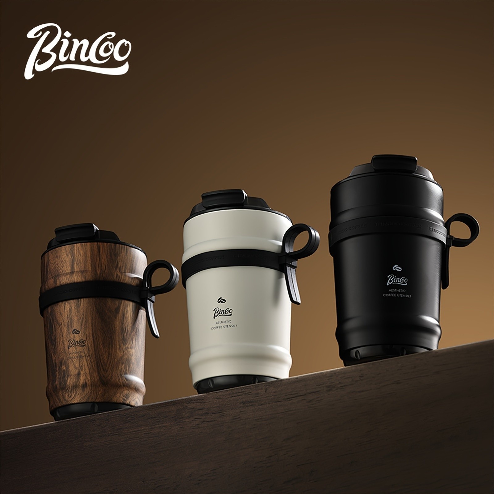 Bincoo Ceramic Liner Travel Mug – 316 Stainless Steel Coffee Cup with Lid