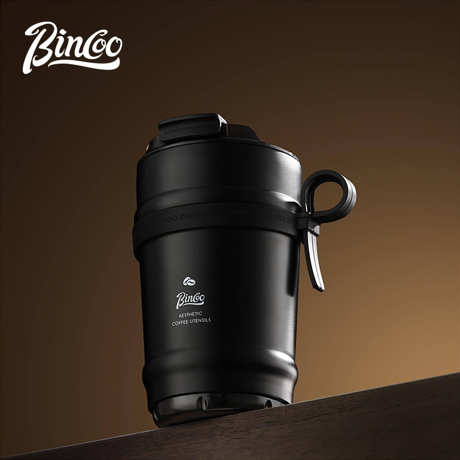 Bincoo Ceramic Liner Travel Mug – 316 Stainless Steel Coffee Cup with Lid