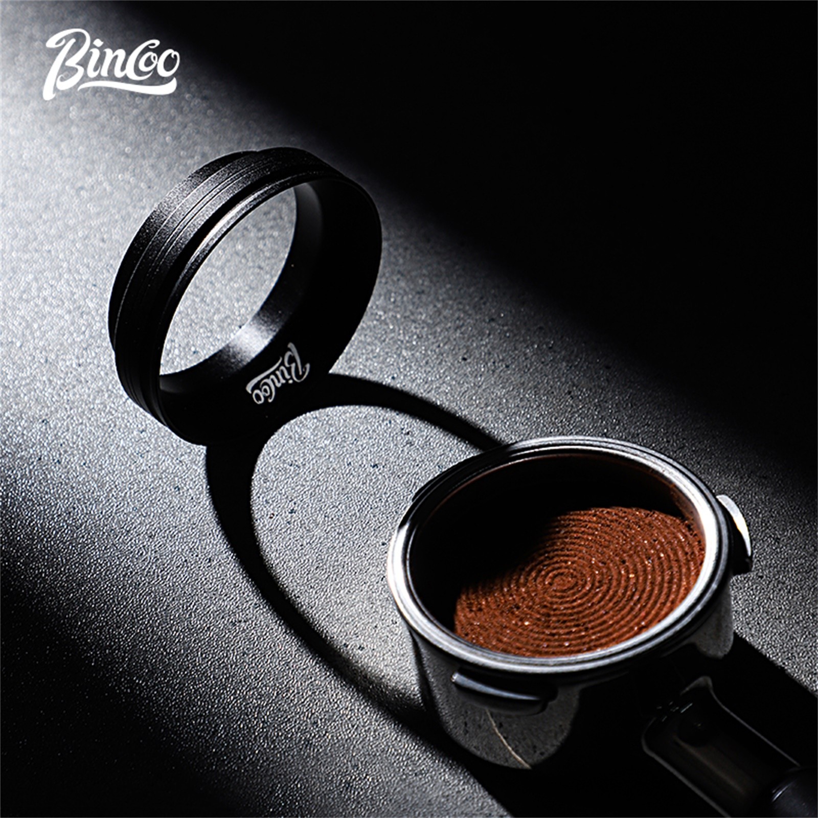 Bincoo Magnetic Espresso Dosing Funnel – Anti-Static 51mm Portafilter Ring