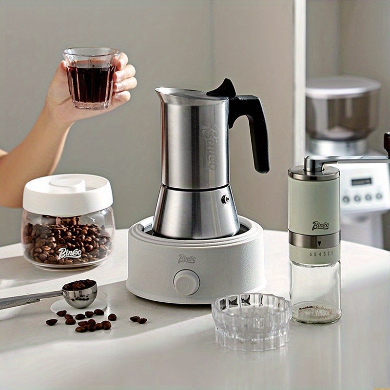 Bincoo Stainless Steel Moka Pot – Single Valve Espresso Maker for Home Brewing