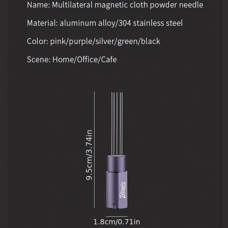 Bincoo Magnetic Coffee Powder Needle – Aluminum Alloy WDT Distribution Tool