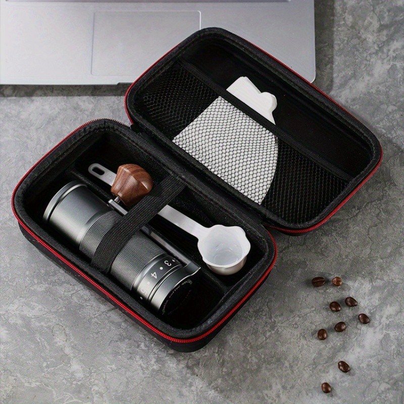 Bincoo Aesthetic Coffee Organizer Bag – Red & Black Durable Travel Storage Kit