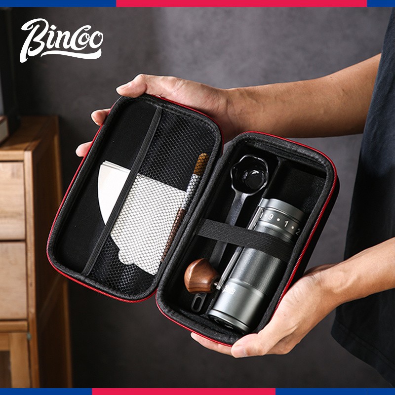 Bincoo Aesthetic Coffee Organizer Bag – Red & Black Durable Travel Storage Kit
