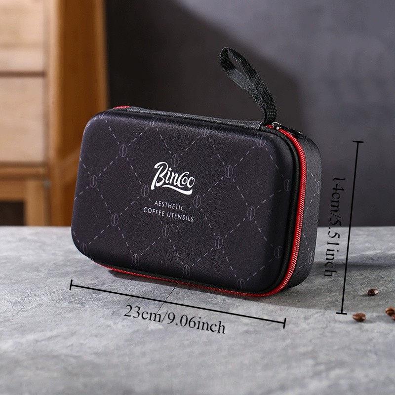 Bincoo Aesthetic Coffee Organizer Bag – Red & Black Durable Travel Storage Kit