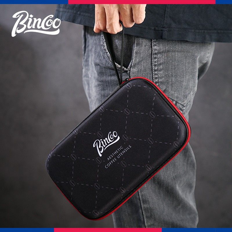 Bincoo Aesthetic Coffee Organizer Bag – Red & Black Durable Travel Storage Kit