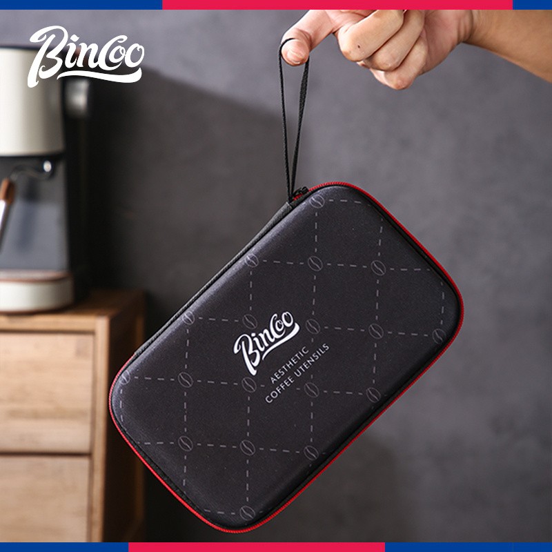 Bincoo Aesthetic Coffee Organizer Bag – Red & Black Durable Travel Storage Kit