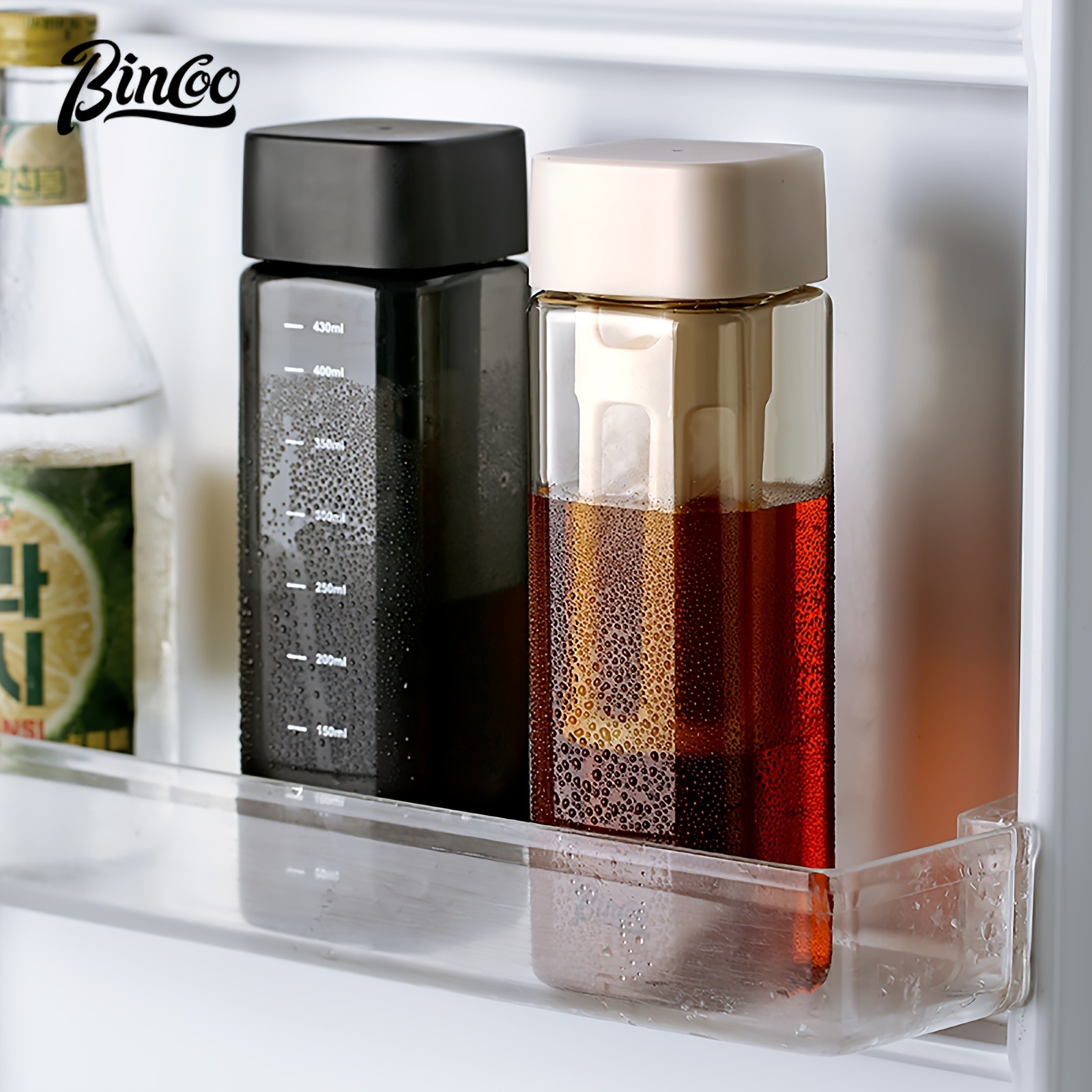 Bincoo Tritan Square Cold Brew Cup – Reusable Filter Coffee Thermos