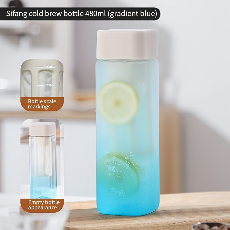 Bincoo Tritan Square Cold Brew Cup – Reusable Filter Coffee Thermos