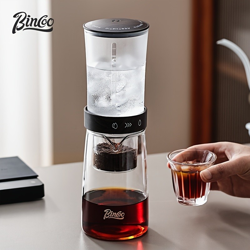 Bincoo Glass Ice Drip Coffee Pot – Portable Hand-Brew Cold Extraction Utensil