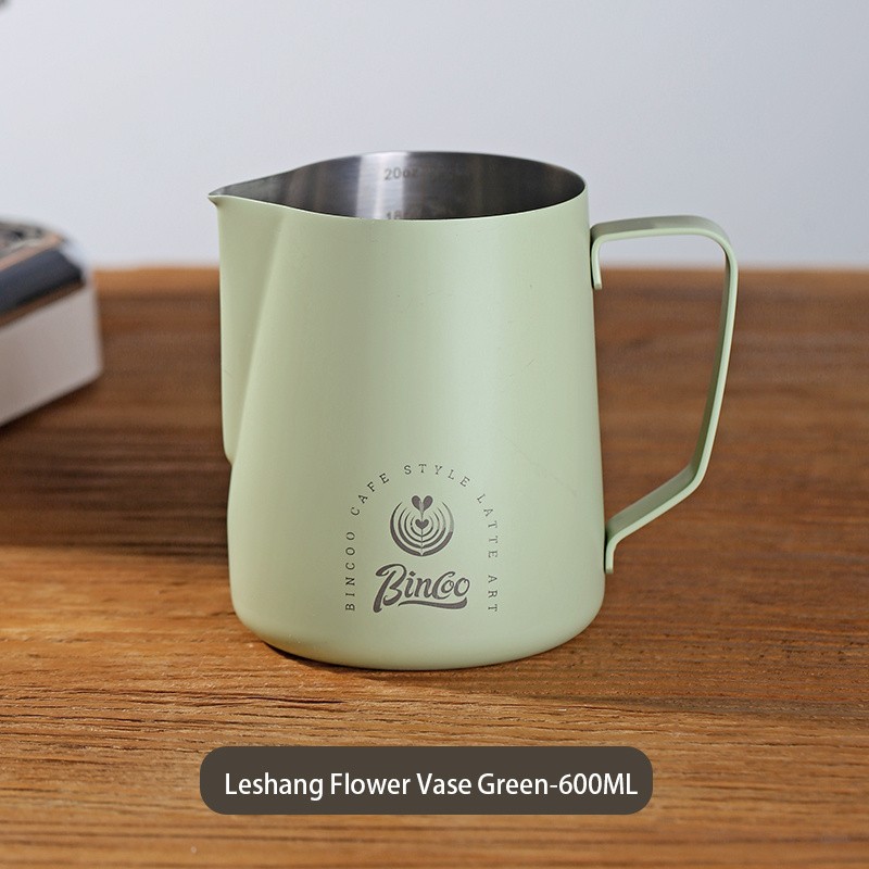 Bincoo Stainless Steel Milk Frothing Pitcher – 600ml Professional Pouring Jug