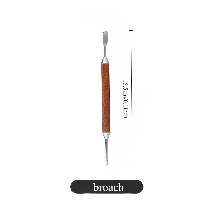 Bincoo Wooden Latte Art Pen – Stainless Precision Coffee Decorating Tool