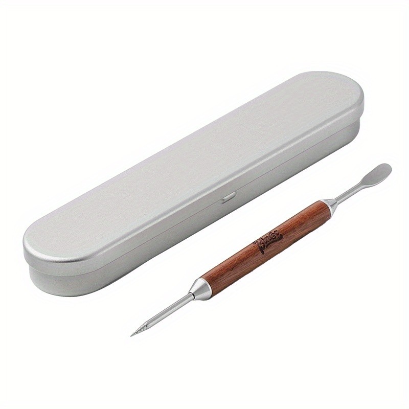 Bincoo Wooden Latte Art Pen – Stainless Precision Coffee Decorating Tool