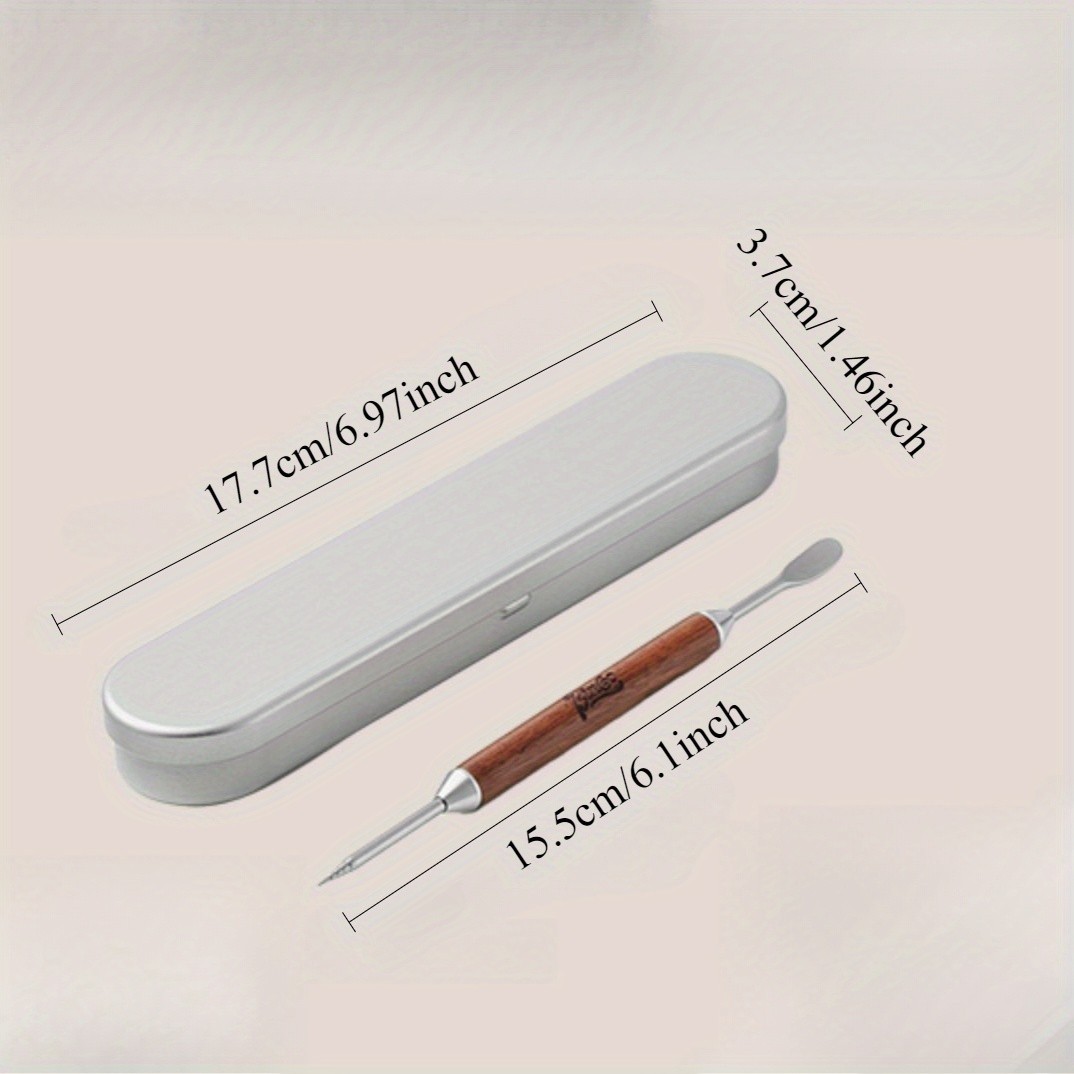 Bincoo Wooden Latte Art Pen – Stainless Precision Coffee Decorating Tool