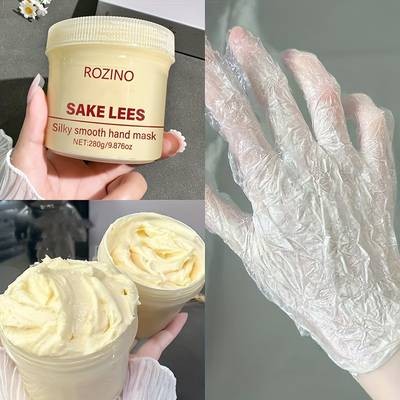 ROZINO Sake Lees Hand Mask – Instant Smooth Care for Dry, Cracked Hands
