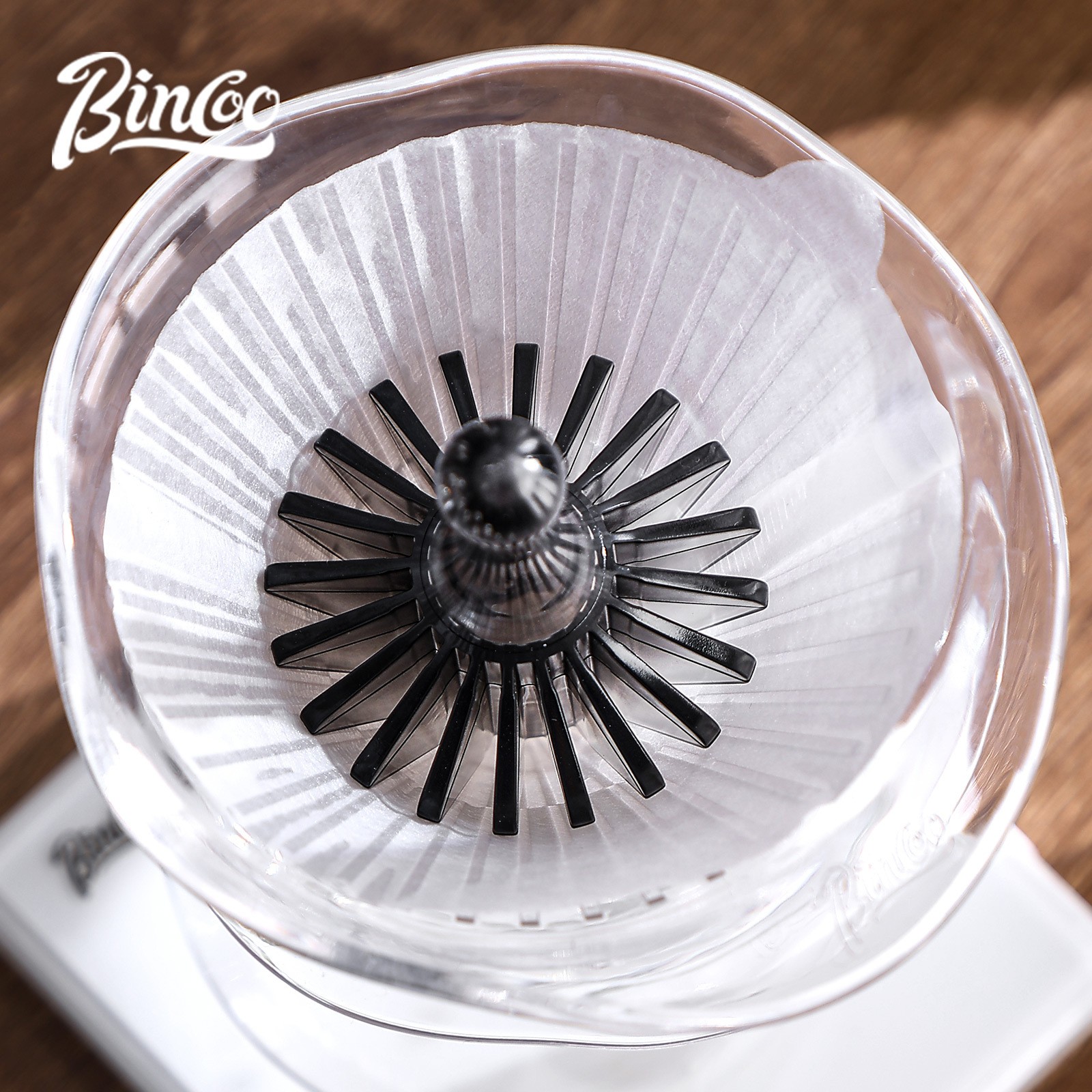 Bincoo Tritan Coffee Filter Press Tool – Heat-Resistant BPA-Free Pour-Over Accessory