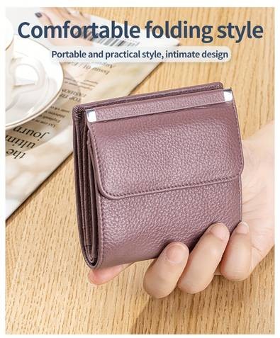 OBCREATOR Women’s Genuine Leather Wallet – Elegant Multi-Compartment Clutch with Magnetic Closure