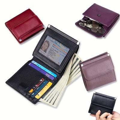 OBCREATOR Women’s Genuine Leather Wallet – Elegant Multi-Compartment Clutch with Magnetic Closure