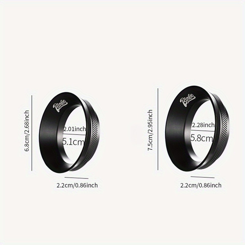 Bincoo Magnetic Anti-Static Dosing Ring – Wide-Mouth Metal Funnel for 51mm/58mm Portafilters