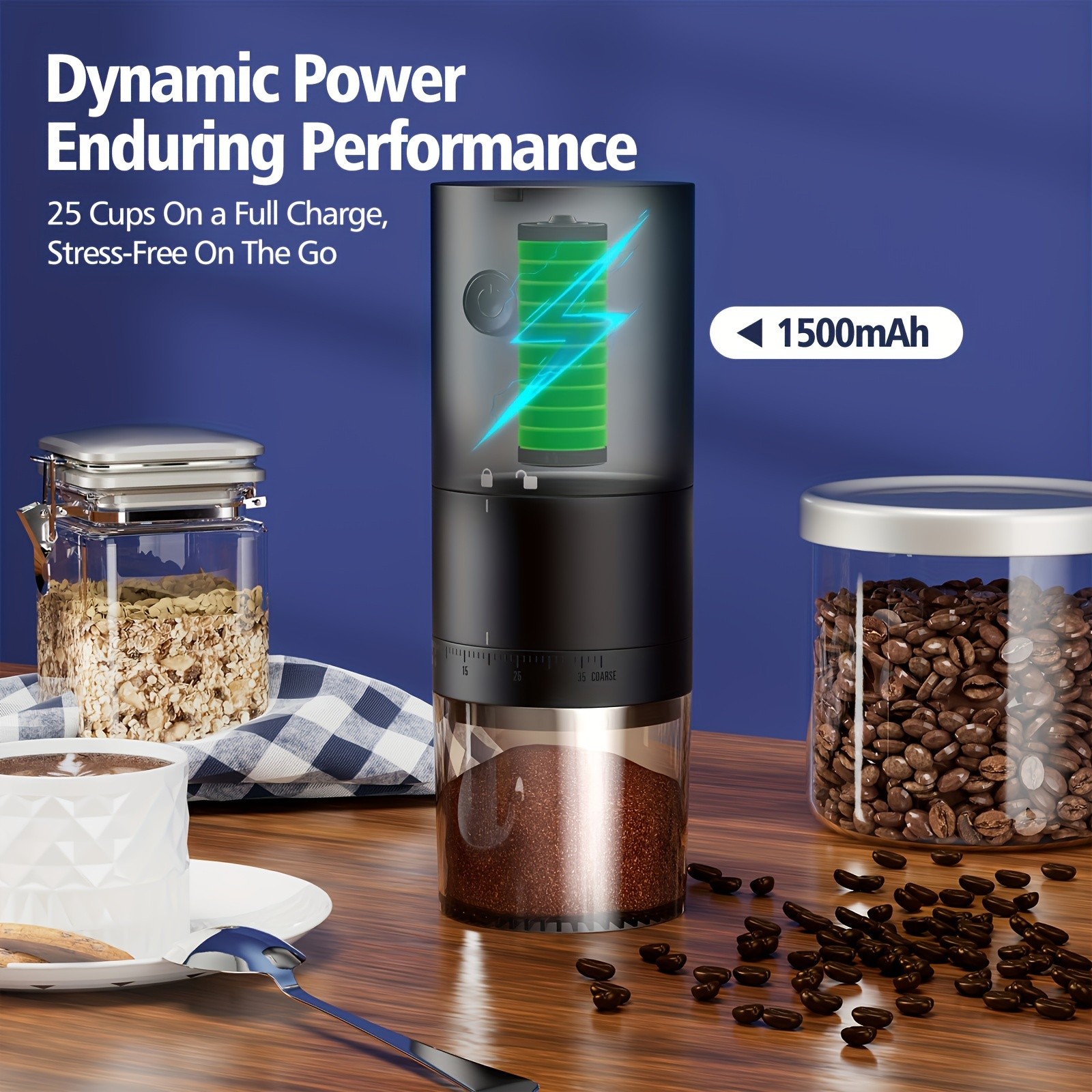 IAGREEA Precision Multi-Setting Coffee Grinder – Quiet Electric Bean & Spice Processor (2–12 Cups)