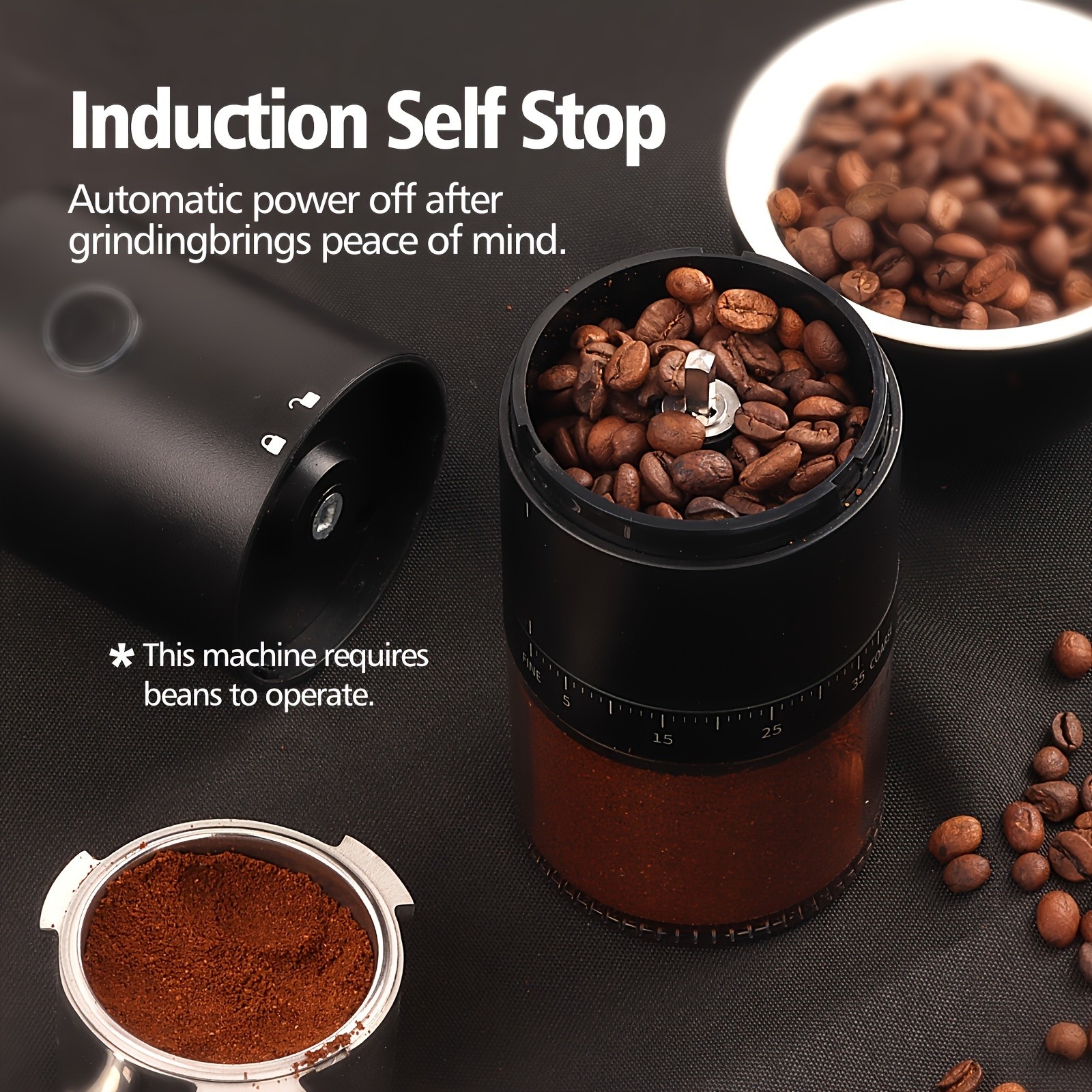 IAGREEA Precision Multi-Setting Coffee Grinder – Quiet Electric Bean & Spice Processor (2–12 Cups)