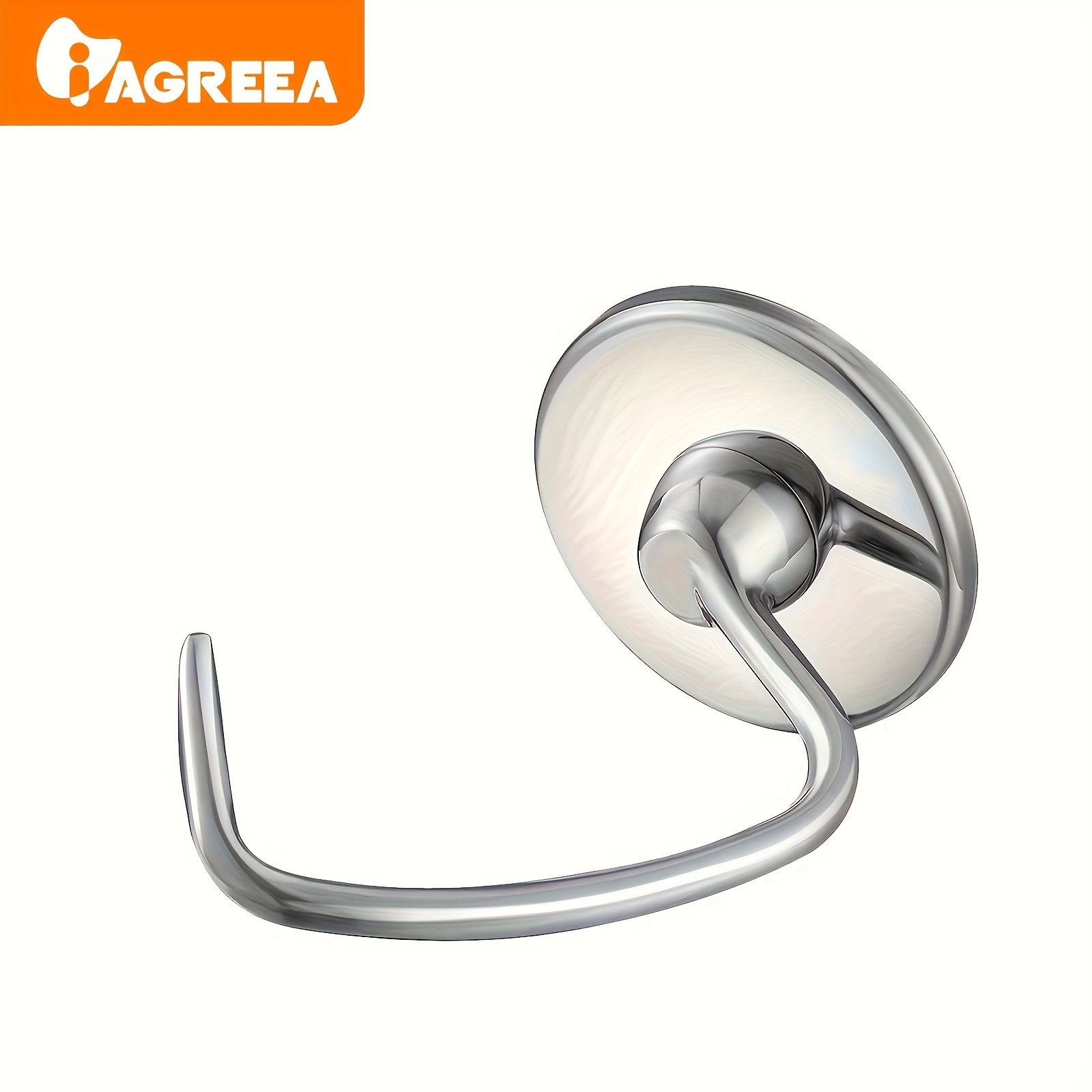 IAGREEA Stainless Spiral Dough Hook – Heavy-Duty Mixer Attachment for Bread & Pizza