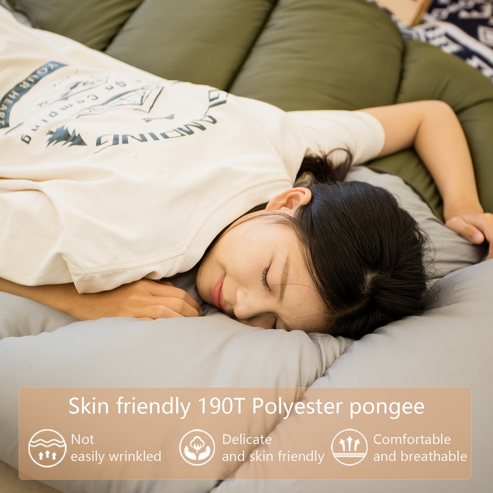 BISINNA Winter Envelope Sleeping Bag – Thickened Portable Cold-Weather Camping Bag