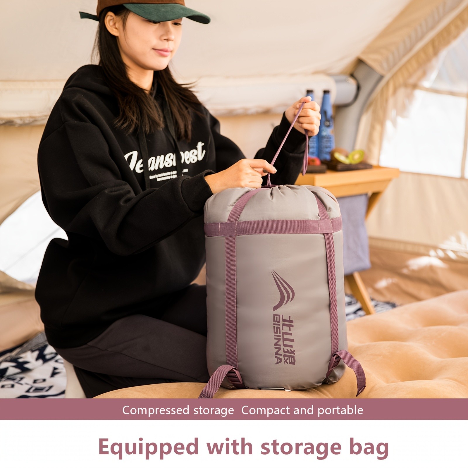 BISINNA Dream Lightweight Sleeping Bag – Portable Rectangular Outdoor Camp Bag