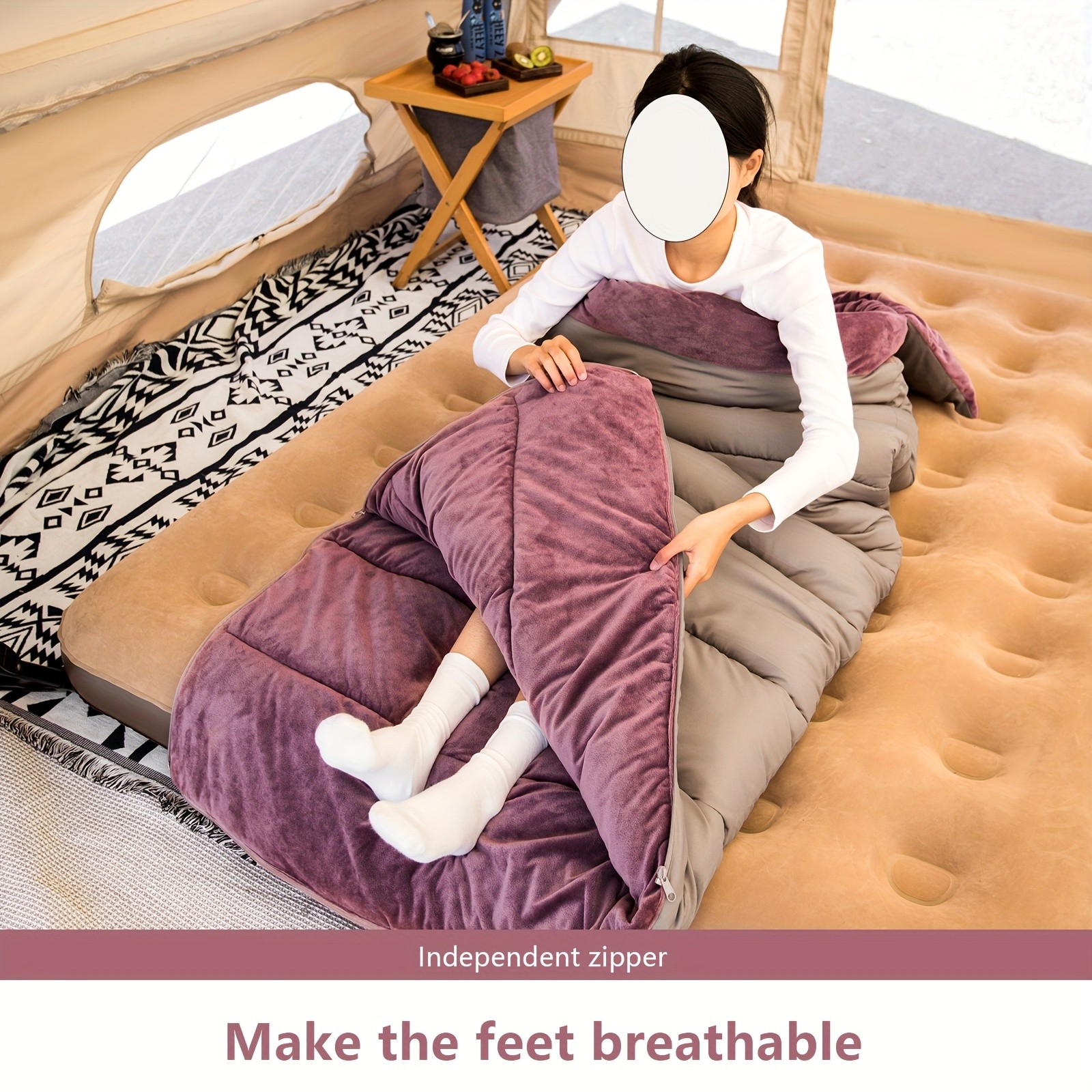 BISINNA Dream Lightweight Sleeping Bag – Portable Rectangular Outdoor Camp Bag