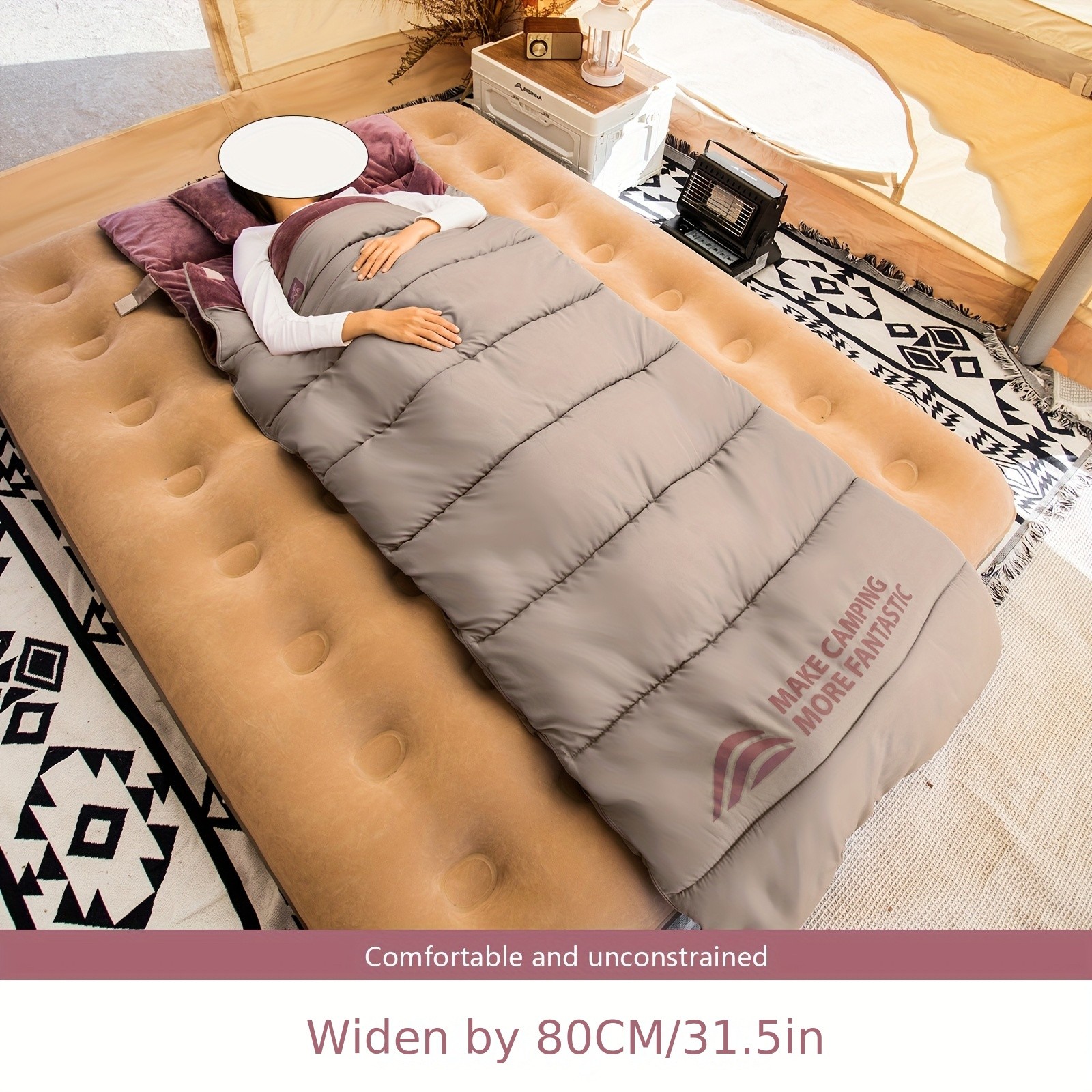 BISINNA Dream Lightweight Sleeping Bag – Portable Rectangular Outdoor Camp Bag