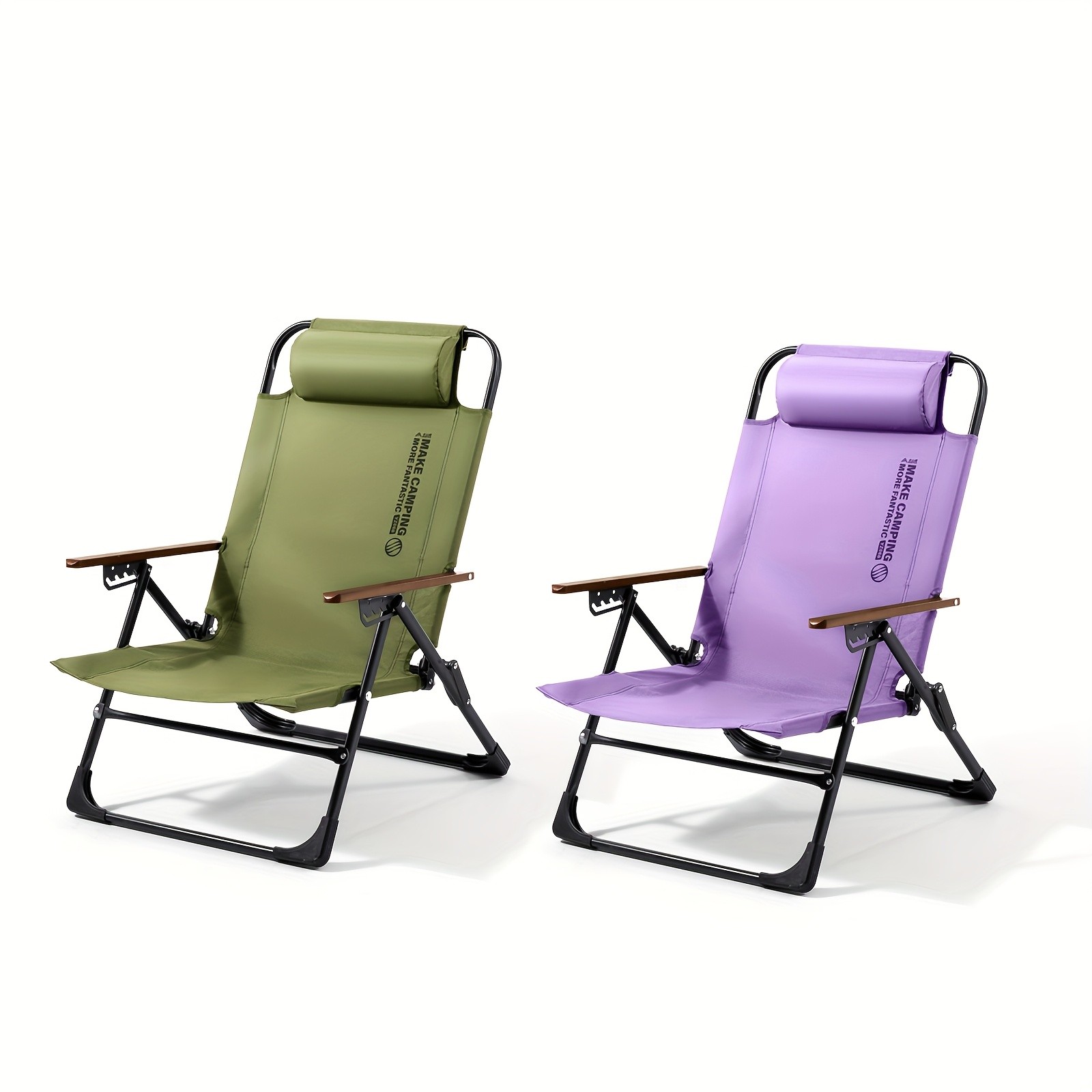 BISINNA Adjustable Reclining Lounge Chair – Foldable High-Back Outdoor Seat with Cushioned Comfort