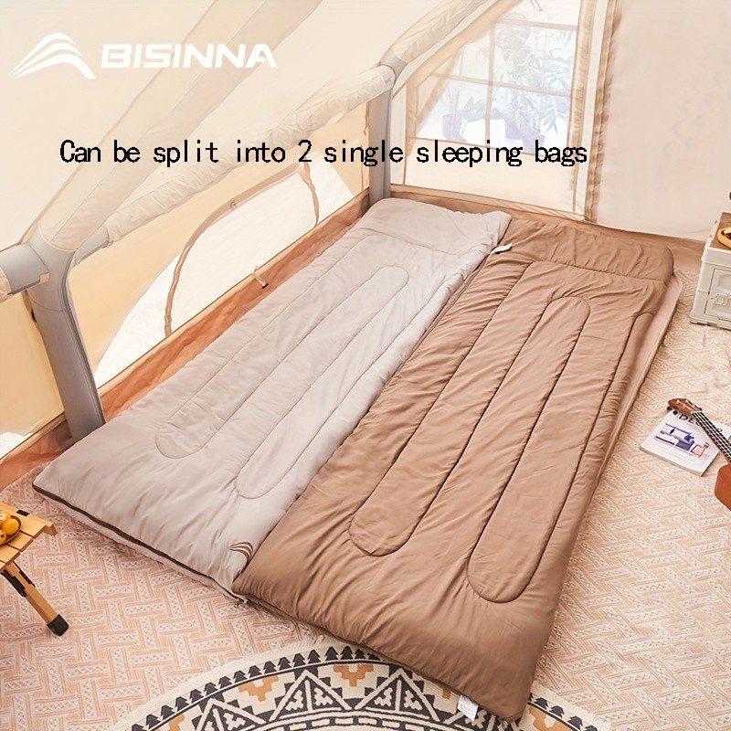 BISINNA XXL Double Sleeping Bag – Thickened All-Season Warm 2-Person Camping Bag