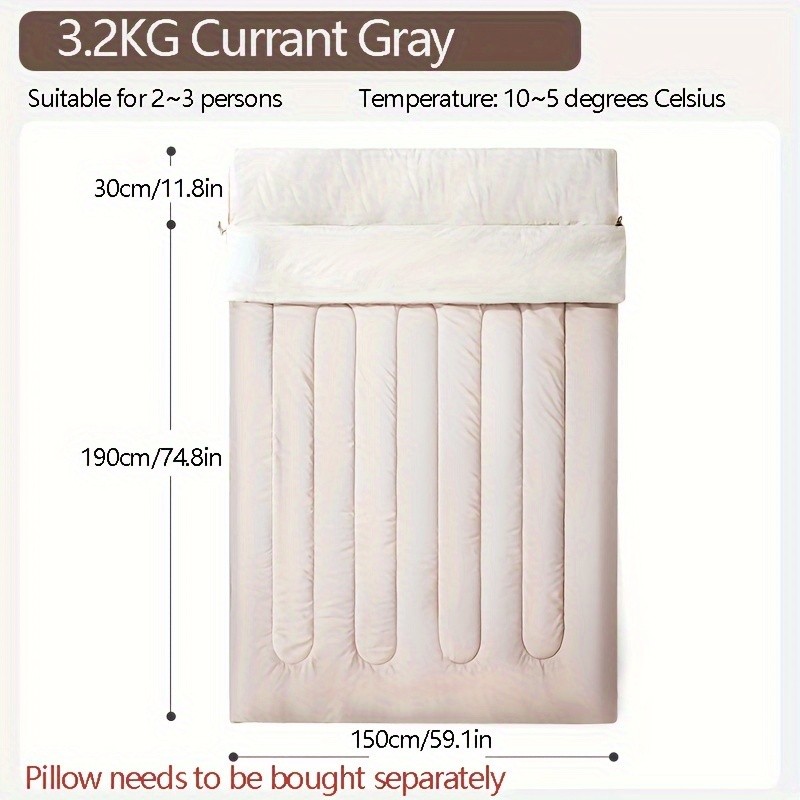 BISINNA XXL Double Sleeping Bag – Thickened All-Season Warm 2-Person Camping Bag