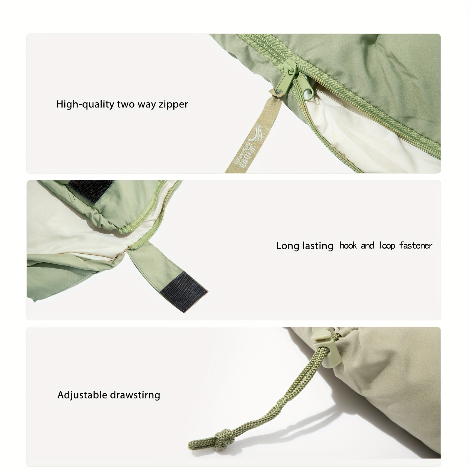 BISINNA Winterproof Envelope Sleeping Bag – Thickened Warm Outdoor Bag with Hood