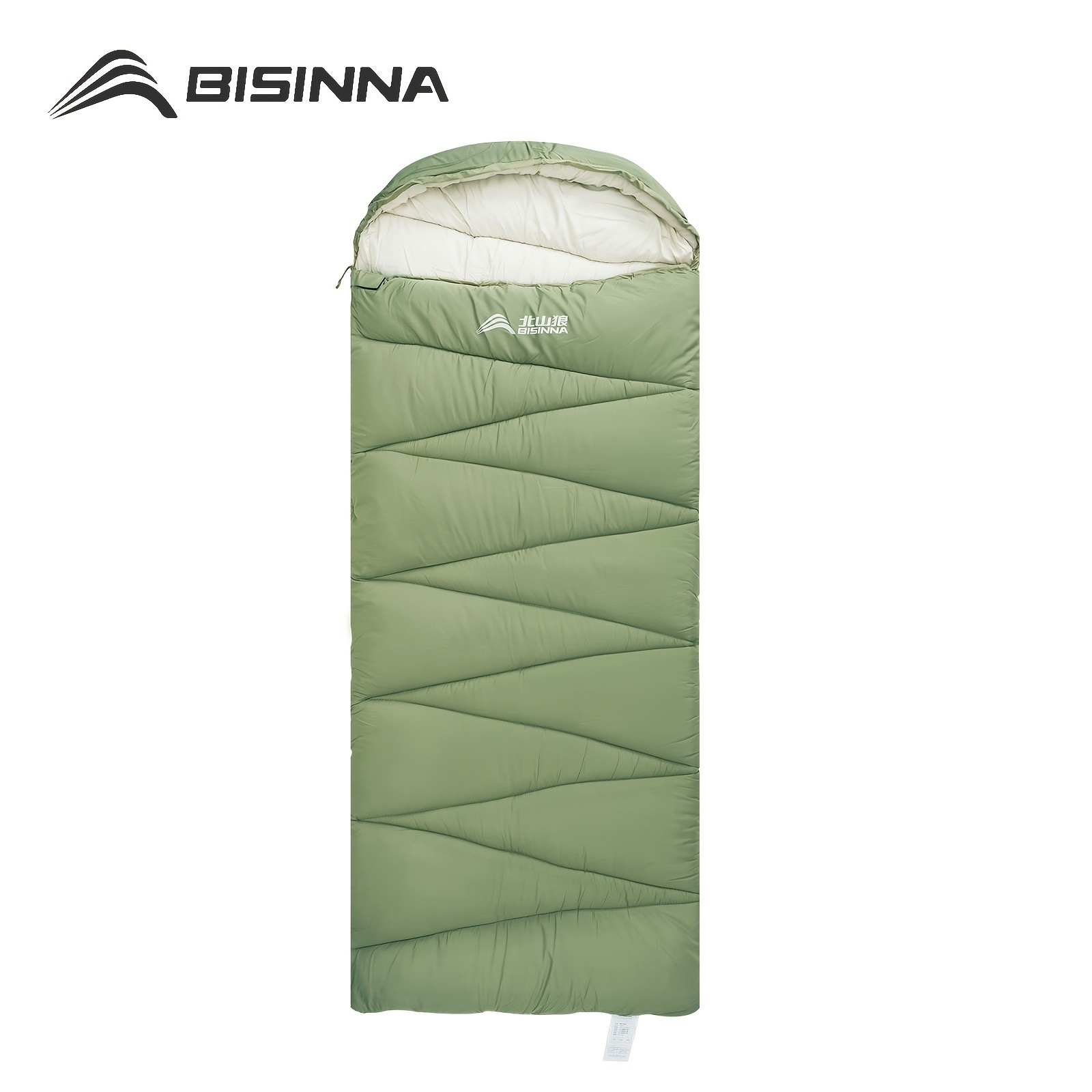 BISINNA Winterproof Envelope Sleeping Bag – Thickened Warm Outdoor Bag with Hood