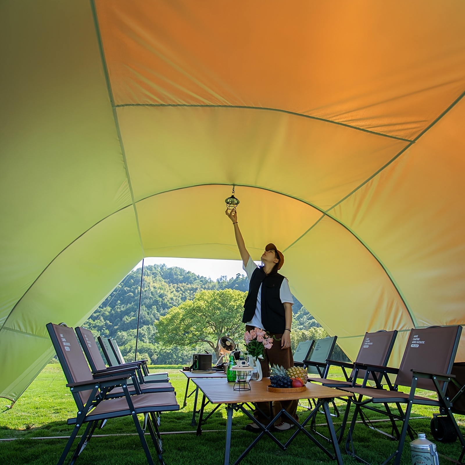 BISINNA Heavy-Duty Tunnel Canopy Tent – Portable Wind-Resistant Outdoor Shelter