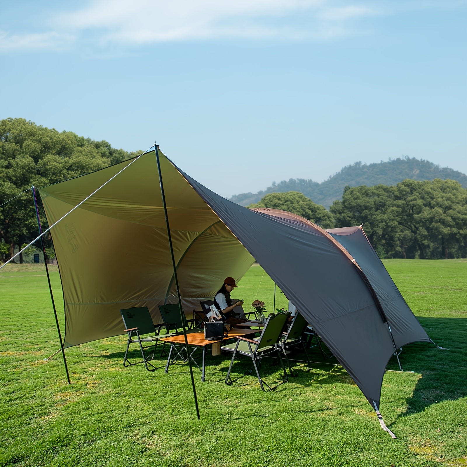 BISINNA Heavy-Duty Tunnel Canopy Tent – Portable Wind-Resistant Outdoor Shelter