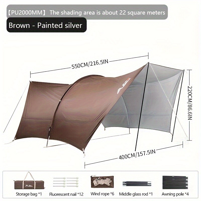 BISINNA Heavy-Duty Tunnel Canopy Tent – Portable Wind-Resistant Outdoor Shelter