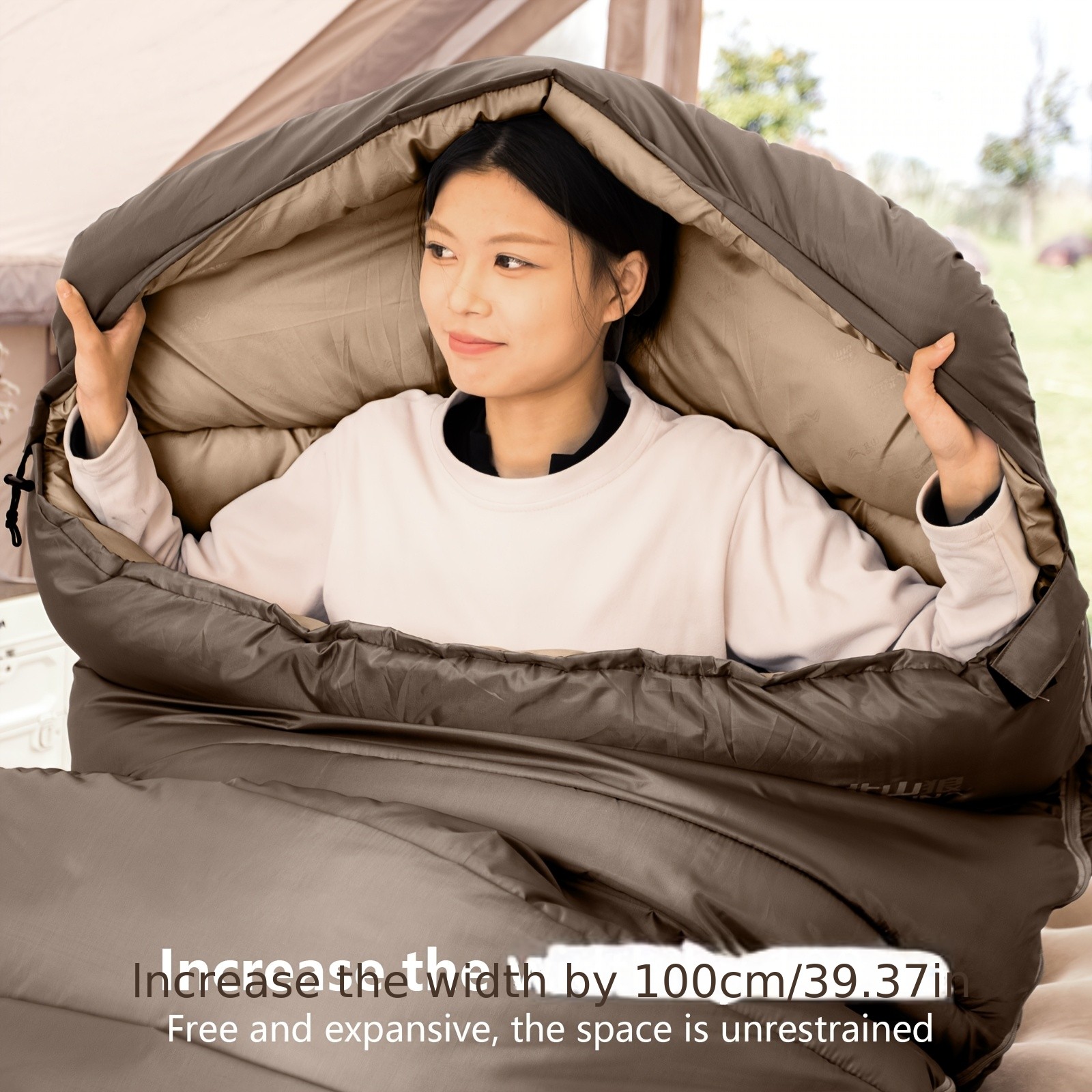 BISINNA 4-Season Portable Sleeping Bag – Lightweight Polyester Outdoor Camping Bag