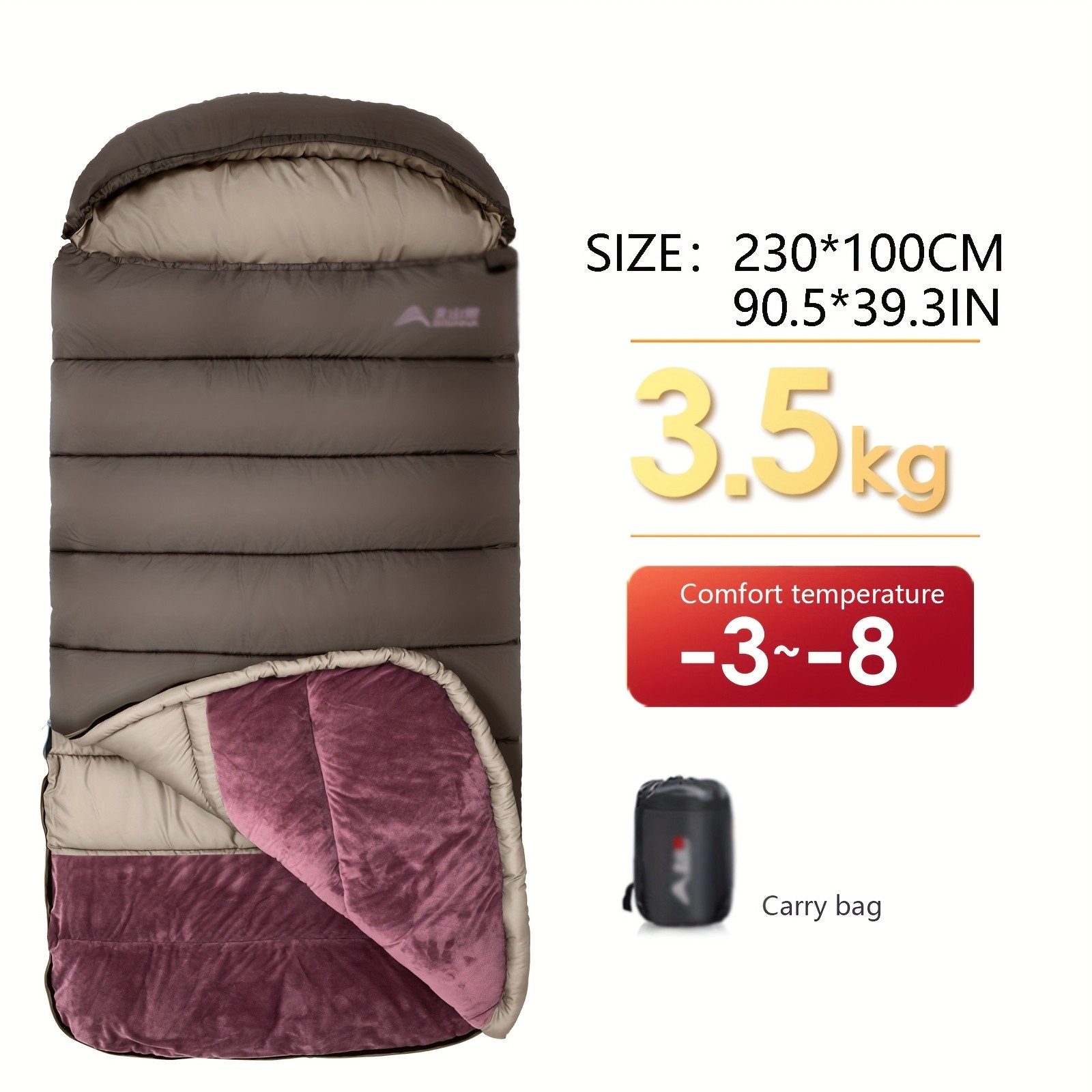 BISINNA 4-Season Portable Sleeping Bag – Lightweight Polyester Outdoor Camping Bag