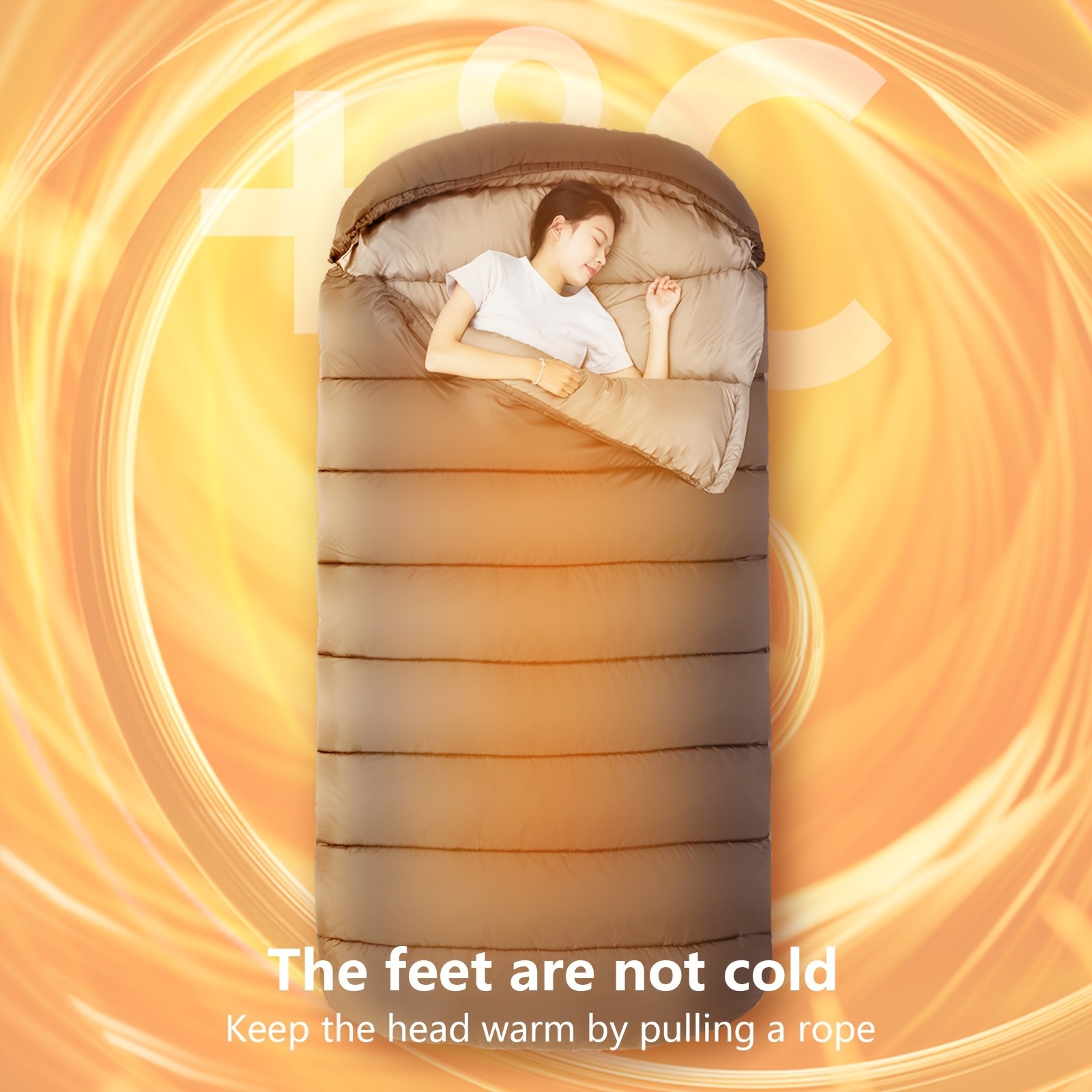 BISINNA 4-Season Portable Sleeping Bag – Lightweight Polyester Outdoor Camping Bag