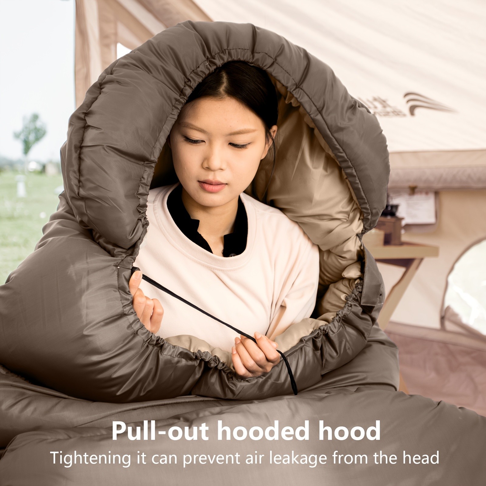 BISINNA 4-Season Portable Sleeping Bag – Lightweight Polyester Outdoor Camping Bag