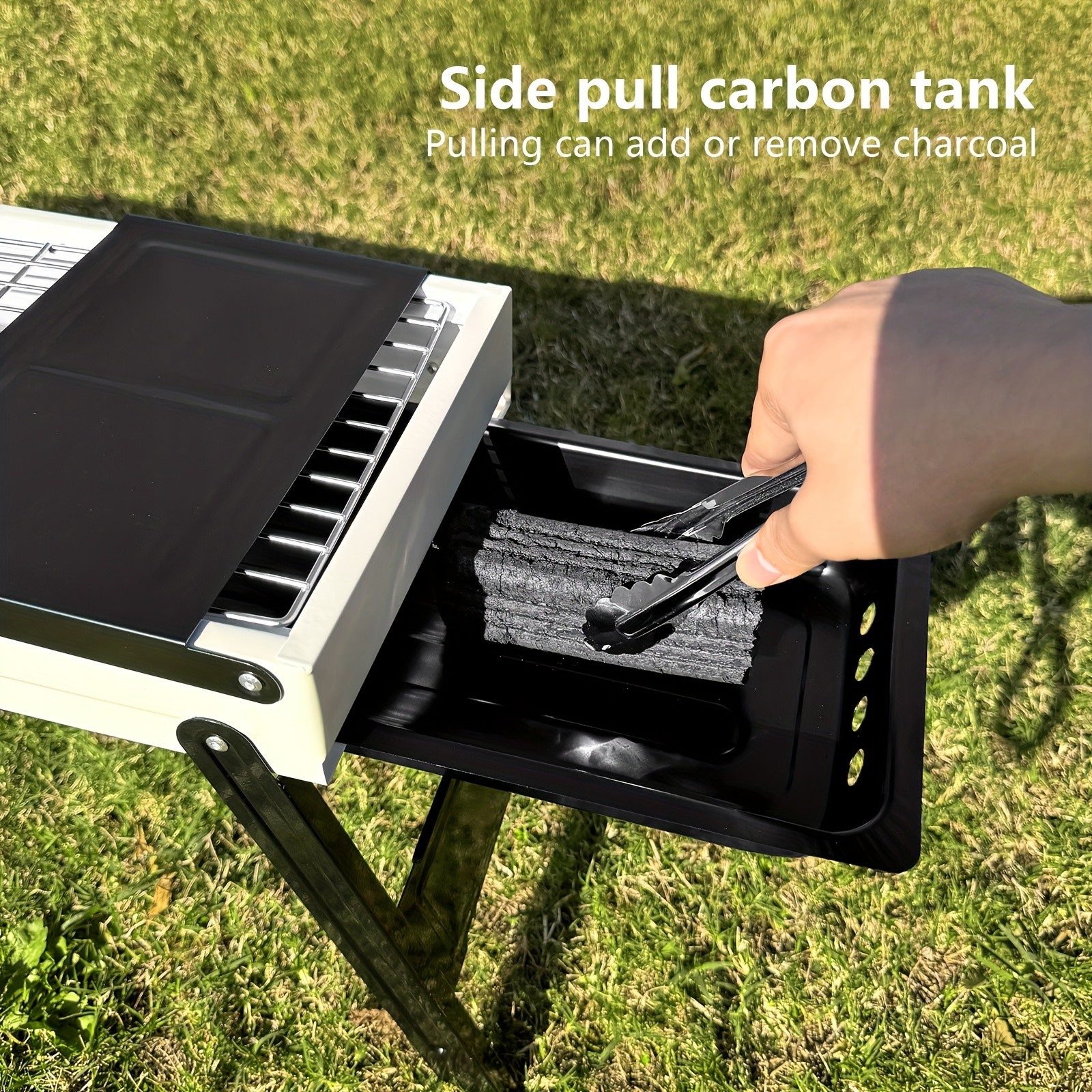 BISINNA Portable Charcoal BBQ Grill – Foldable Tabletop Outdoor Camping Barbecue