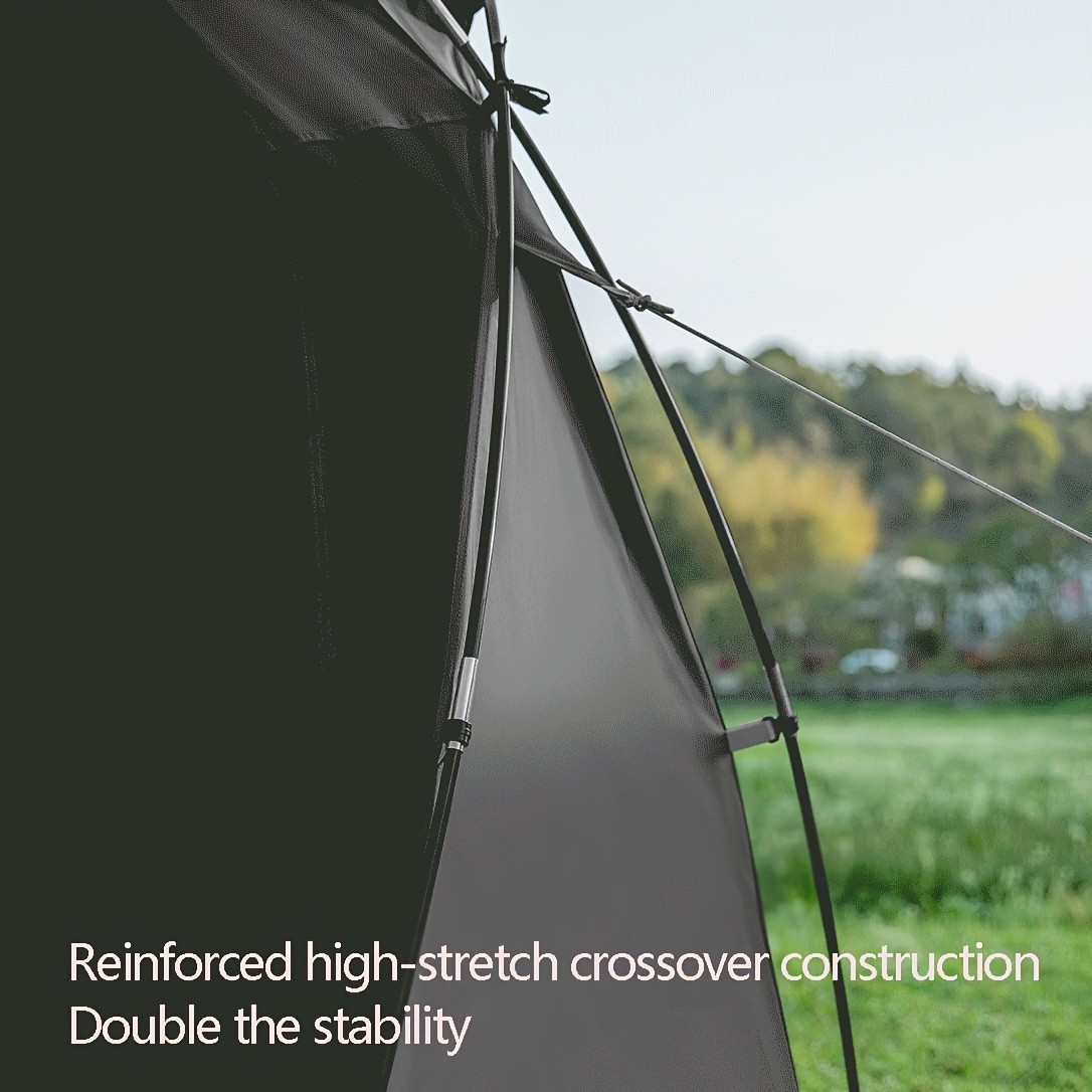 BISINNA XL Outdoor Canopy Awning – Heavy-Duty UV-Proof Tunnel Shade Shelter (Black)