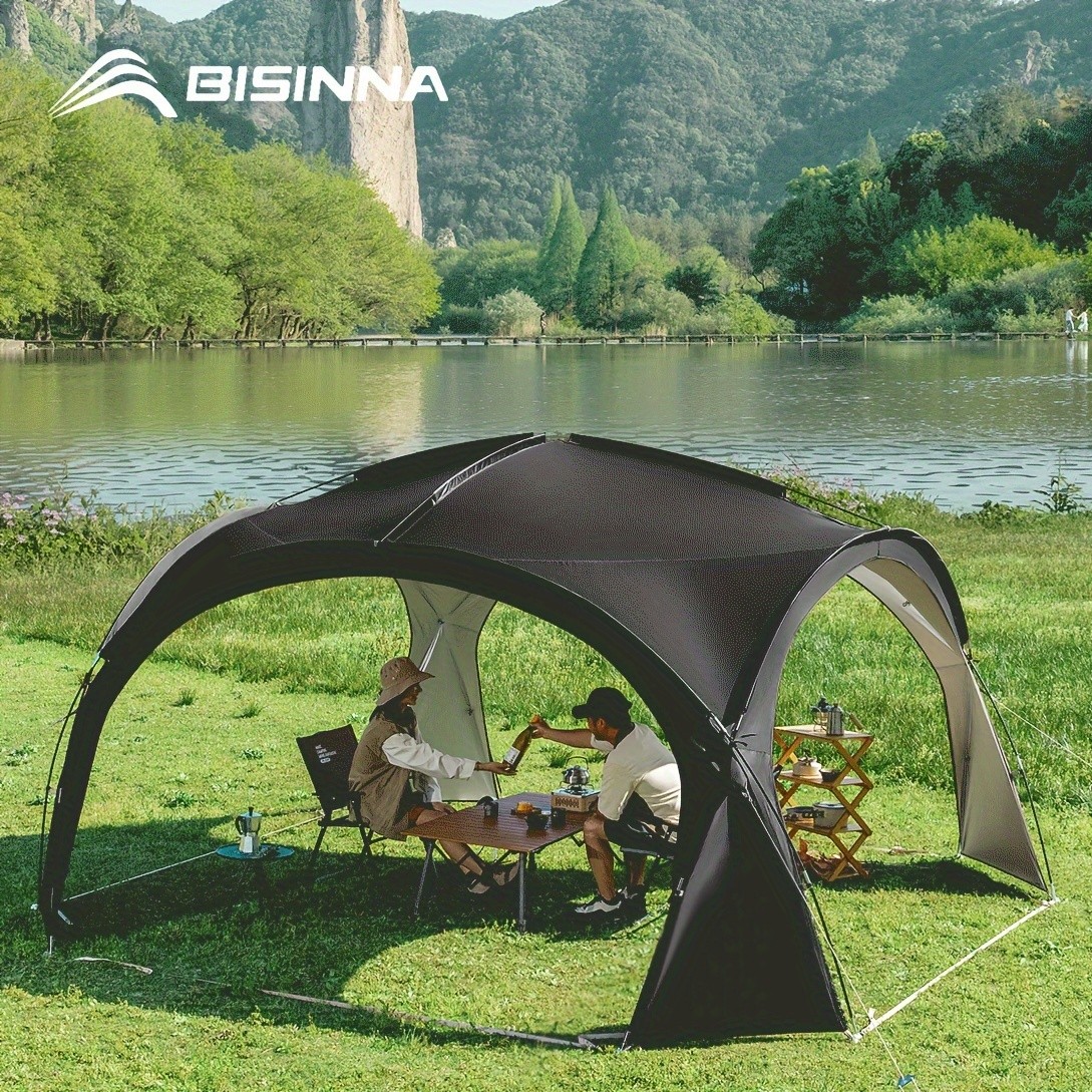 BISINNA XL Outdoor Canopy Awning – Heavy-Duty UV-Proof Tunnel Shade Shelter (Black)