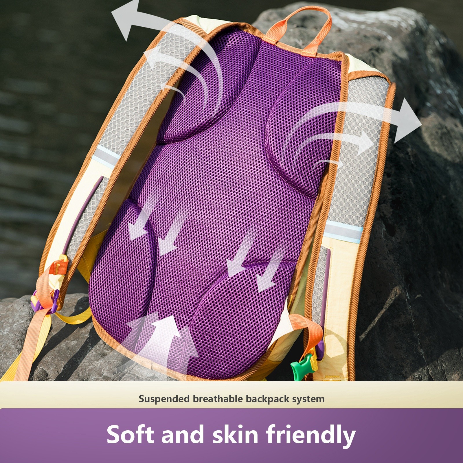 BISINNA Ultralight Hiking Backpack – Compact 8-inch Trekking Daypack (Multi-Color)