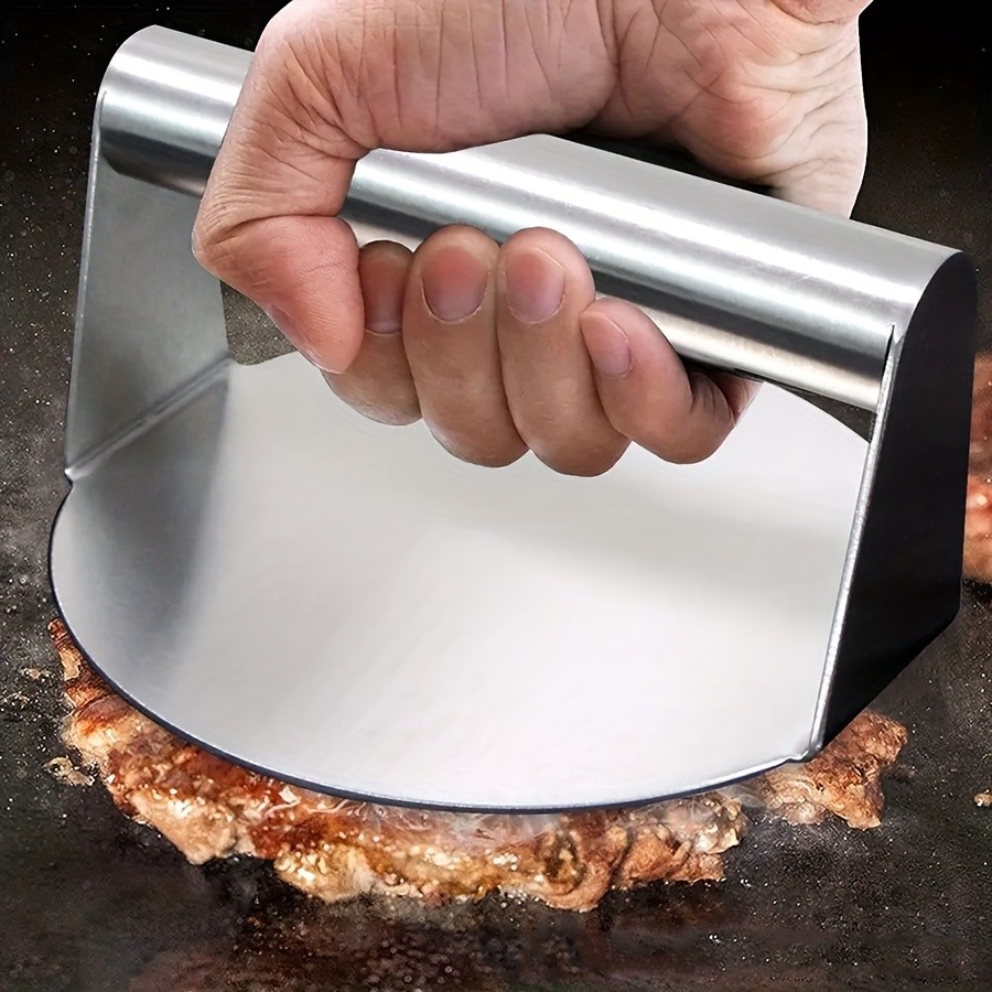 WIEZ Stainless Steel Burger Press – Heavy-Duty 15.24cm Patty Maker for Perfectly Formed Burgers