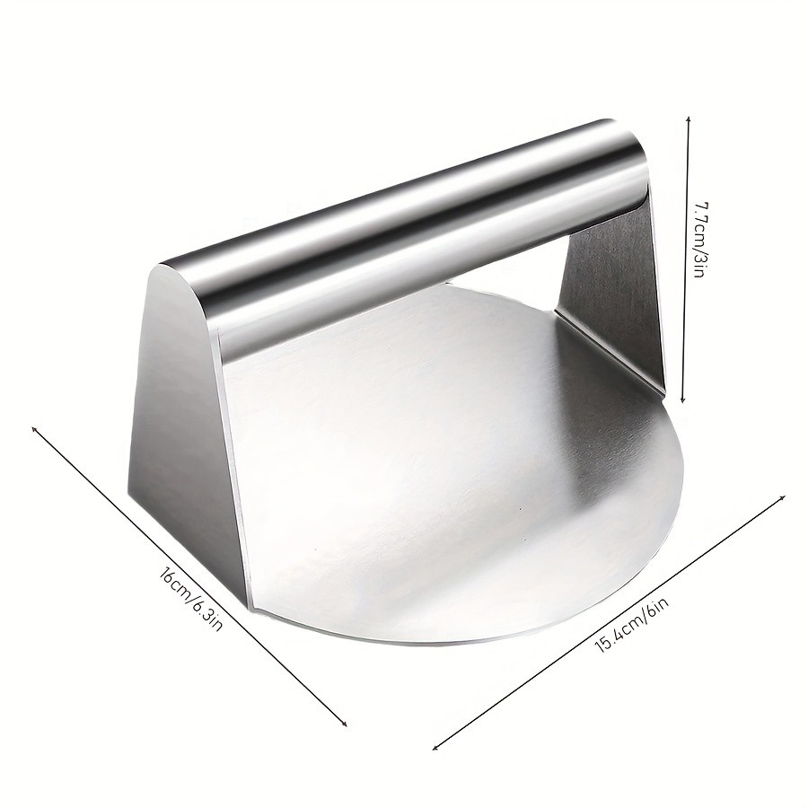 WIEZ Stainless Steel Burger Press – Heavy-Duty 15.24cm Patty Maker for Perfectly Formed Burgers