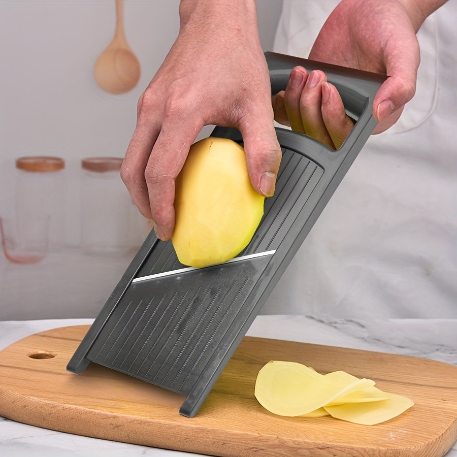 WIEZ Stainless Steel Multi-Blade Vegetable & Fruit Slicer – Sharp Handheld Cutter for Fast, Even Slicing