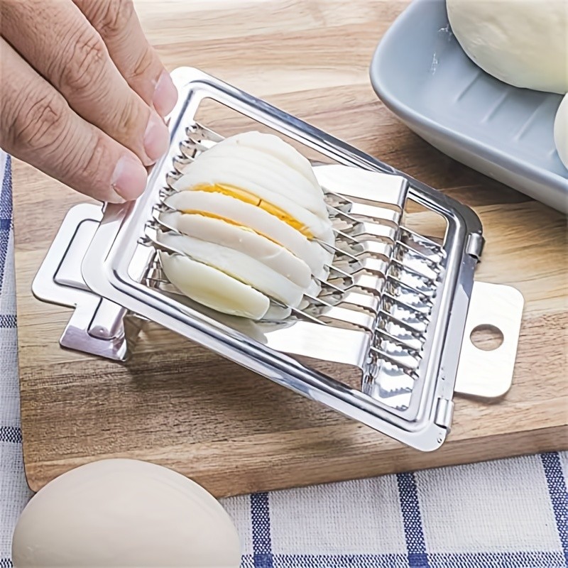 WIEZ Stainless Steel Egg Slicer & Cutter – Precision Hard-Boiled Egg and Fruit Slicing Tool for Everyday Kitchen Use